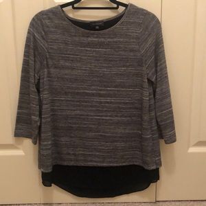 Gray And Black Top